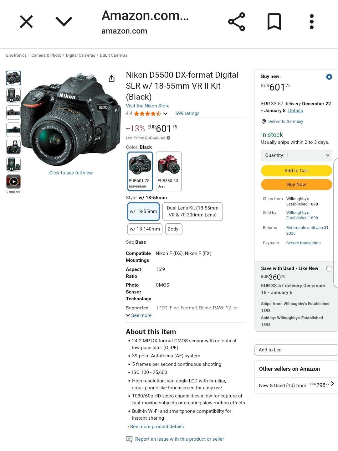 Nikon d5500 18-55mm kit - Саят - img 5