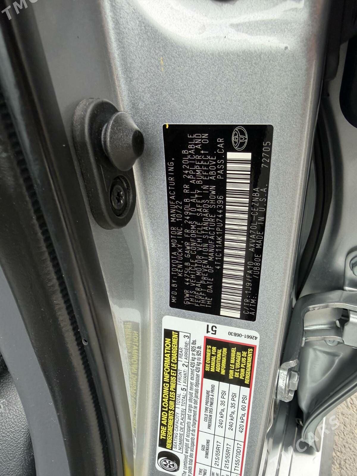 Toyota Camry 2022 - 315 000 TMT - Мары - img 8