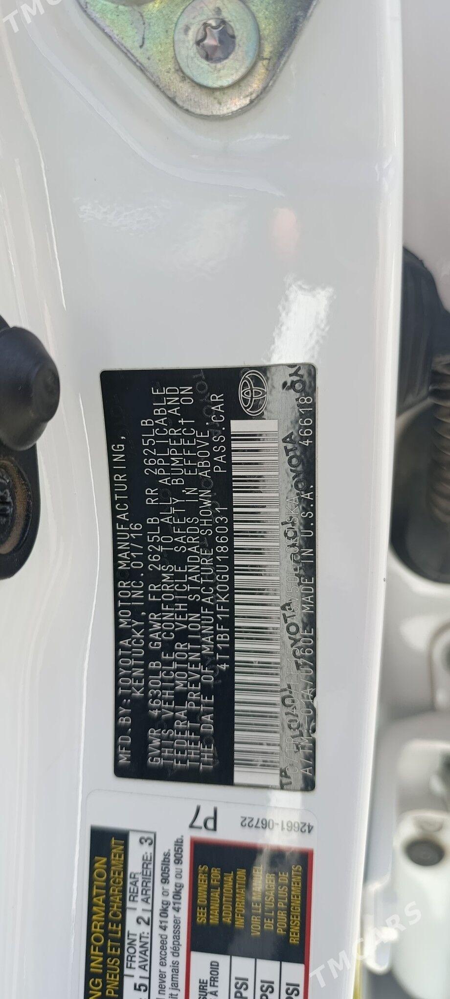 Toyota Camry 2016 - 285 000 TMT - Мары - img 8