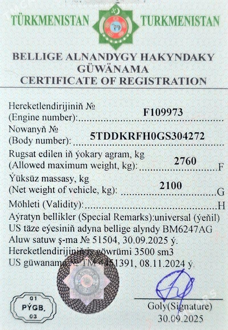 Toyota Highlander 2016 - 520 000 TMT - Ак-Бугдайский этрап - img 8