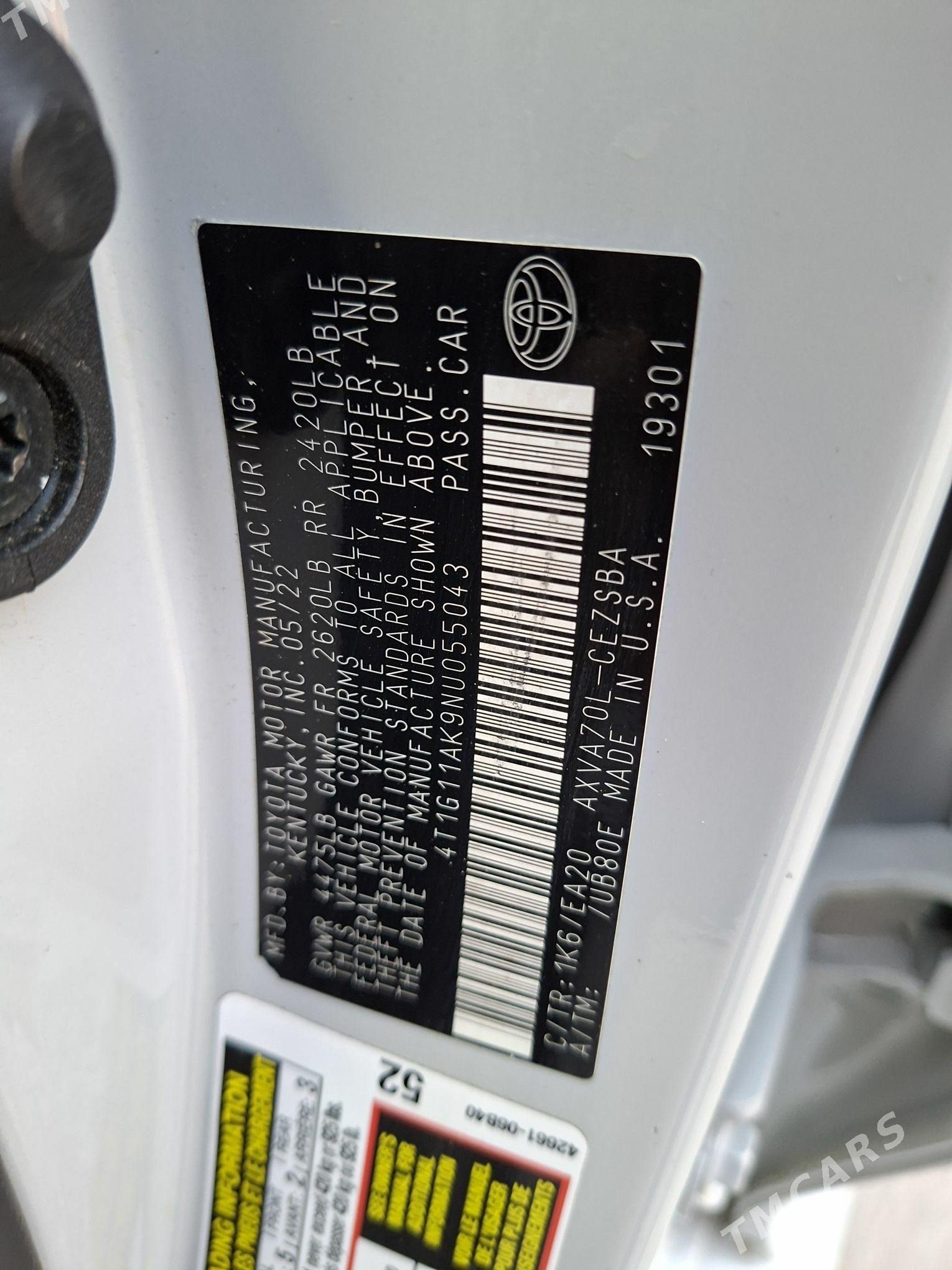 Toyota Camry 2022 - 360 000 TMT - Туркменабат - img 10