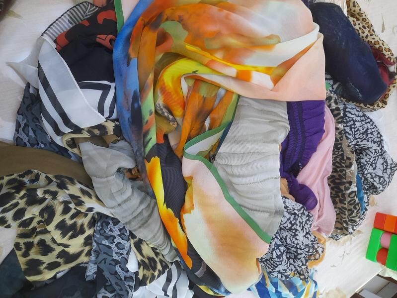 Платки, шарфы и шапки женские - ул. Подвойского (Битарап Туркменистан шаёлы) - img 6