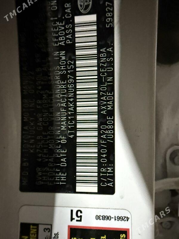 Toyota Camry 2022 - 350 000 TMT - Gökdepe - img 6