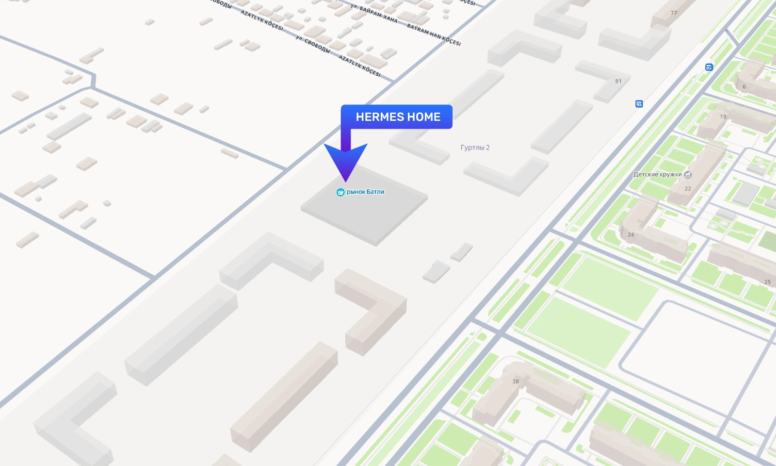 "HERMES" home Map Location