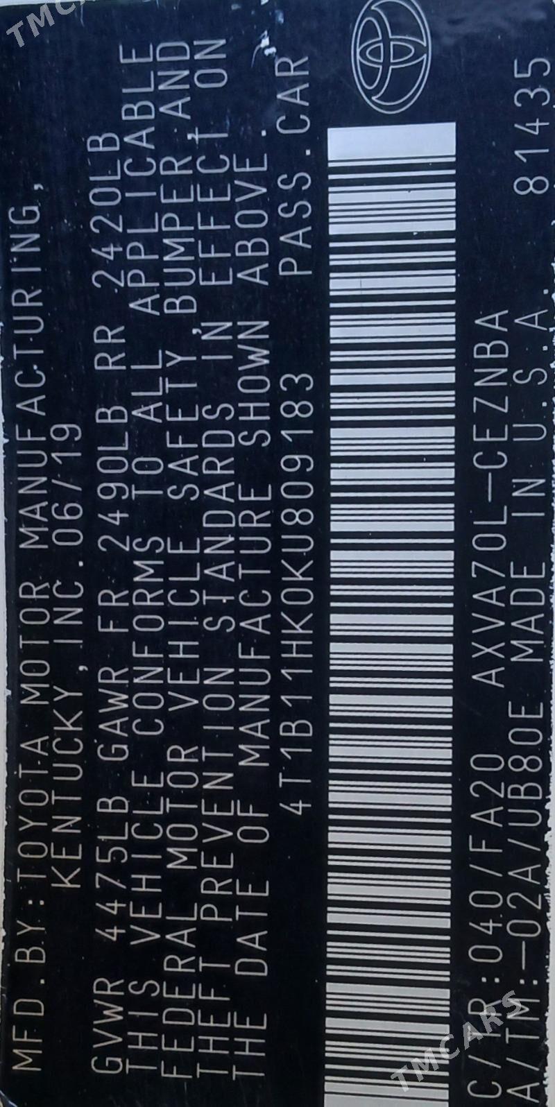 Toyota Camry 2019 - 245 000 TMT - Mary - img 7