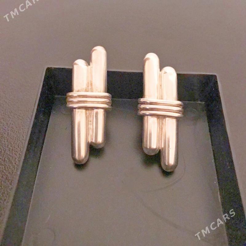 Серебряные серьги-клипсы - Aşgabat - img 2