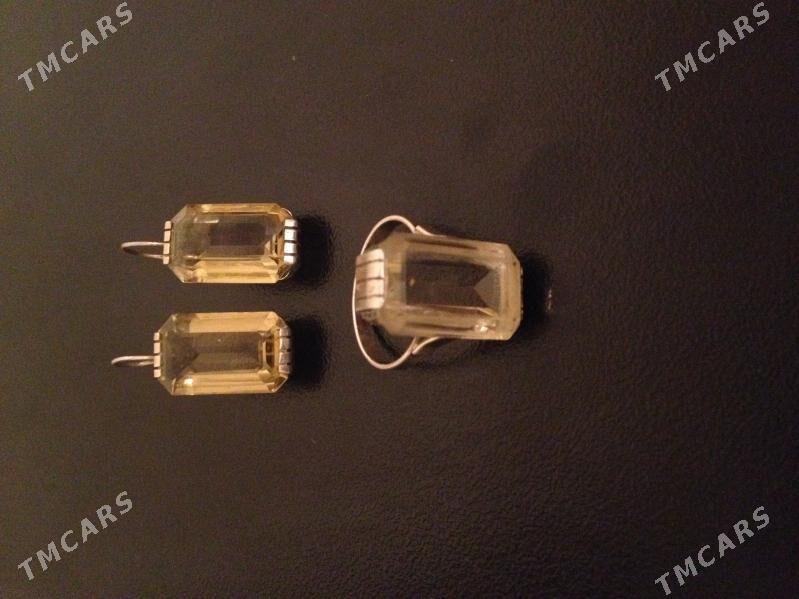 Комплект из позолоченного серебра с цитрином - Aşgabat - img 2