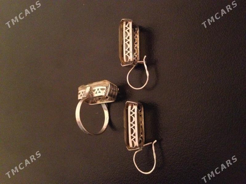 Комплект из позолоченного серебра с цитрином - Aşgabat - img 1