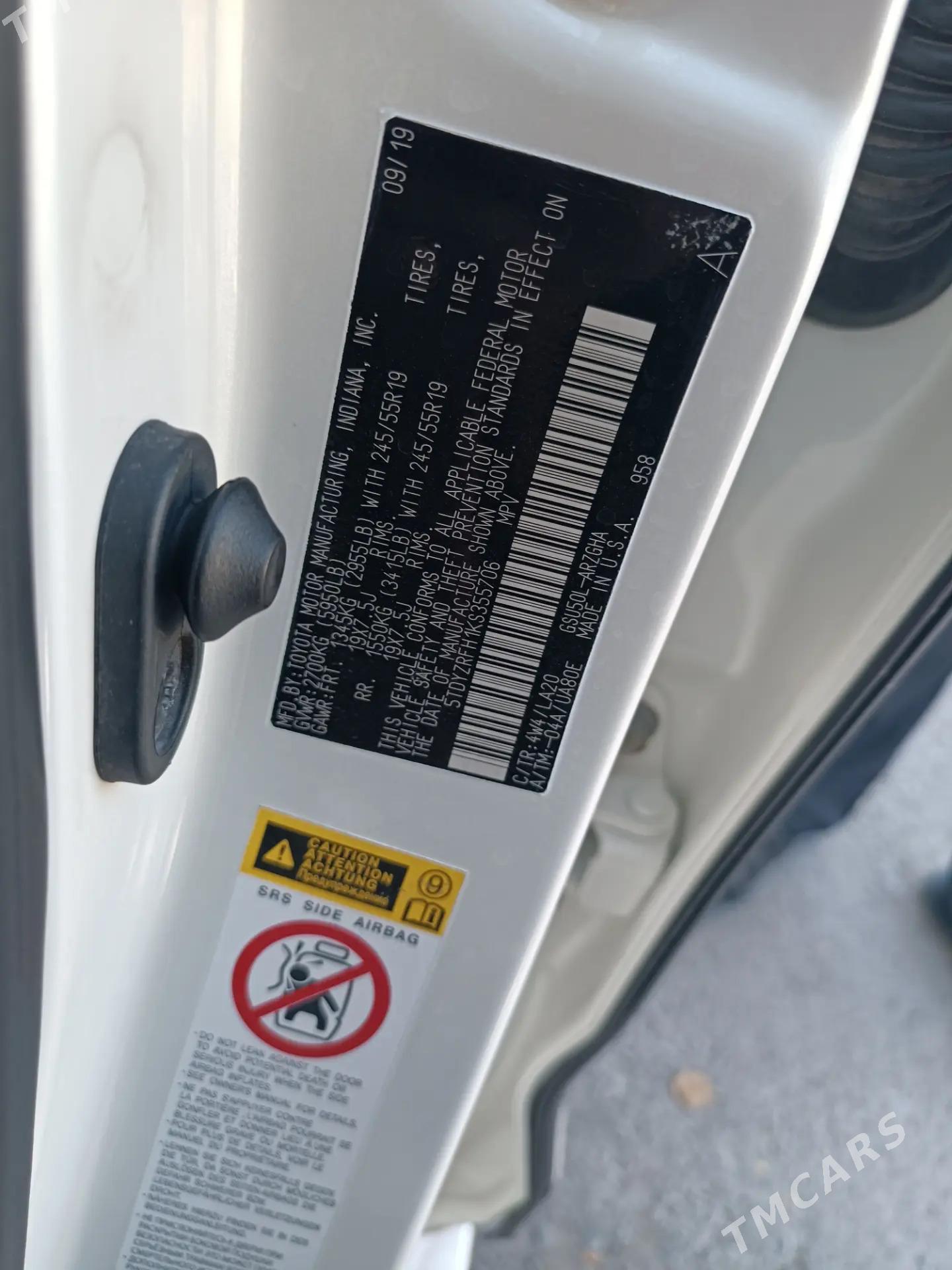 Toyota Highlander 2019 - 425 000 TMT - Aşgabat - img 6