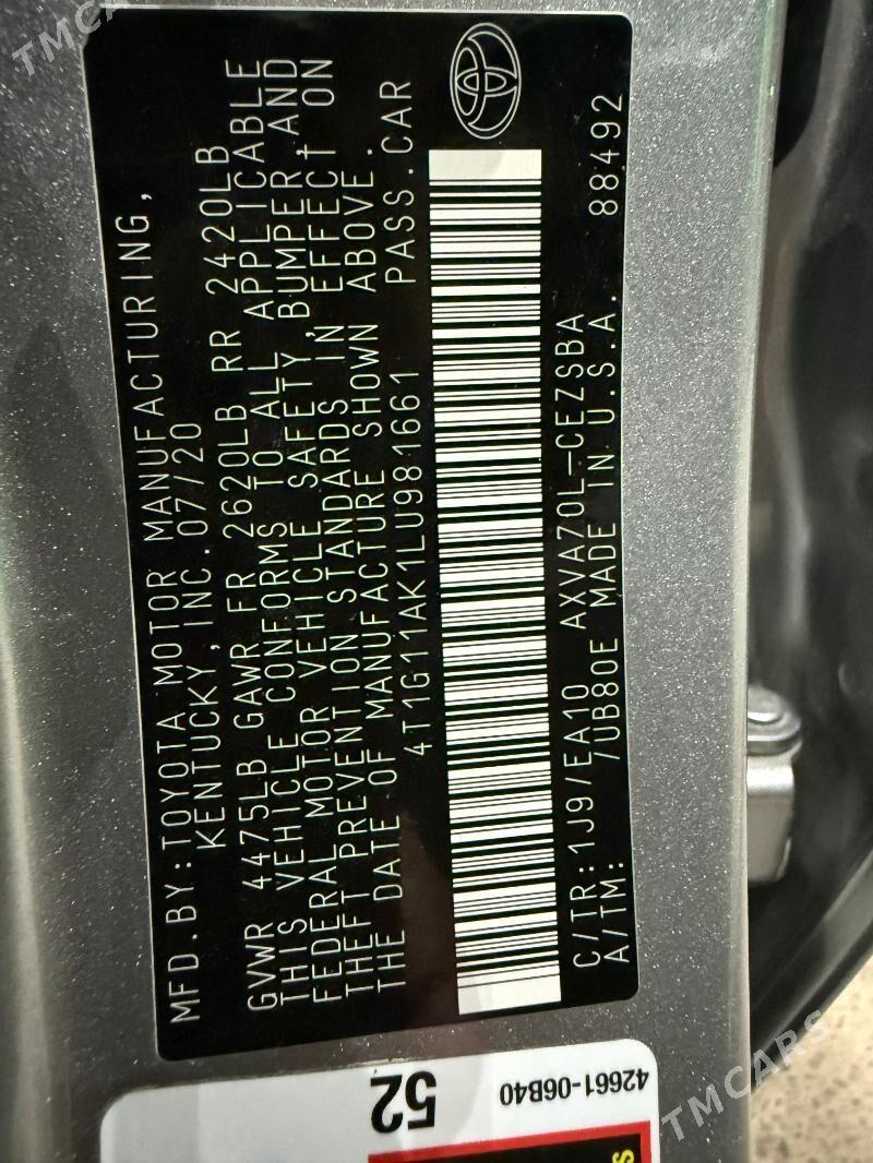 Toyota Camry 2020 - 323 000 TMT - Балканабат - img 7