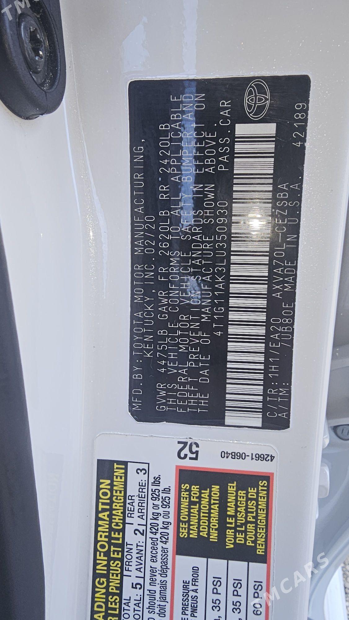 Toyota Camry 2020 - 320 000 TMT - Balkanabat - img 8