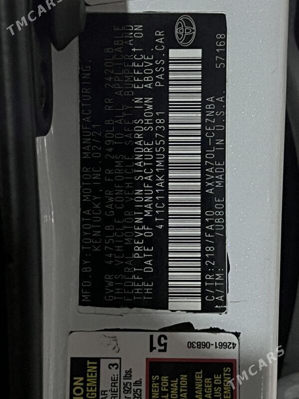 Toyota Camry 2021 - 330 000 TMT - Мары - img 8