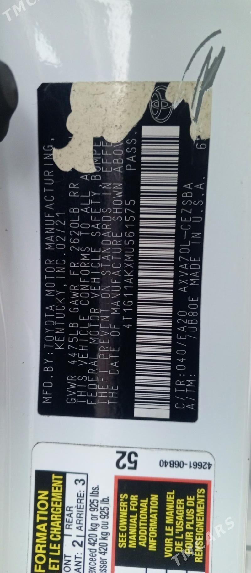 Toyota Camry 2021 - 305 000 TMT - Мары - img 8