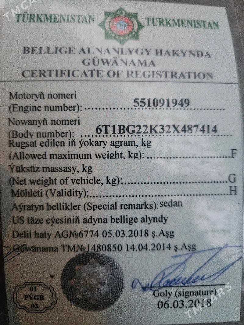 Toyota Camry 2002 - 145 000 TMT - Гёкдепе - img 3