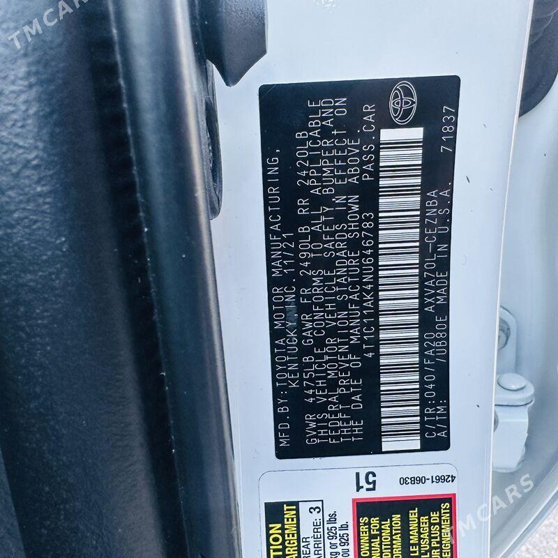 Toyota Camry 2022 - 329 000 TMT - Ашхабад - img 7