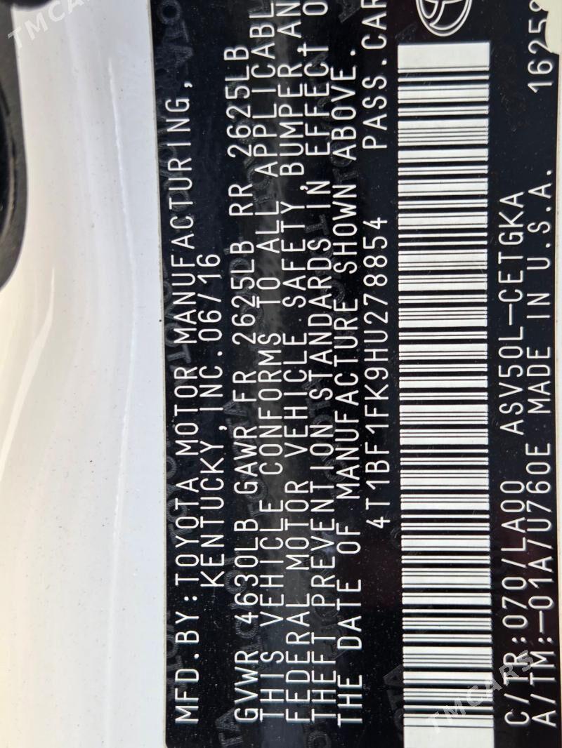 Toyota Camry 2016 - 305 000 TMT - Aşgabat - img 10