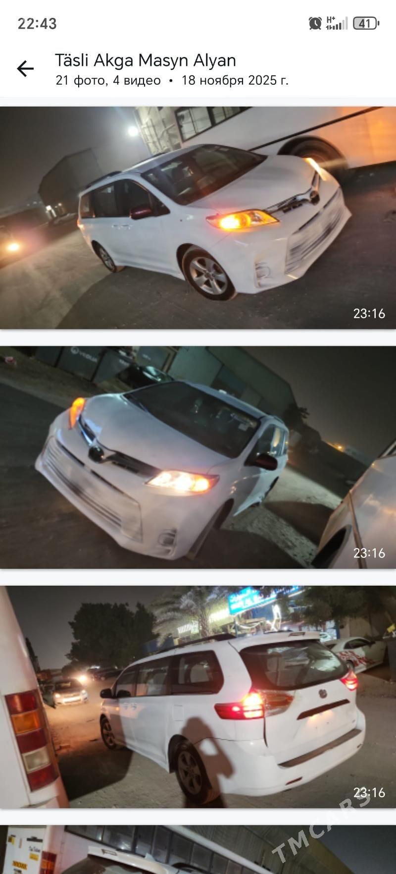 Toyota Sienna 2020 - 420 000 TMT - Ýolöten - img 1