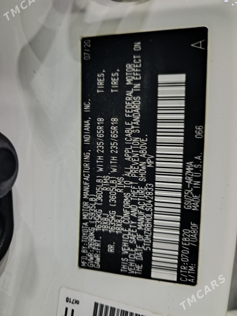 Toyota Highlander 2020 - 620 000 TMT - Hitrowka - img 8