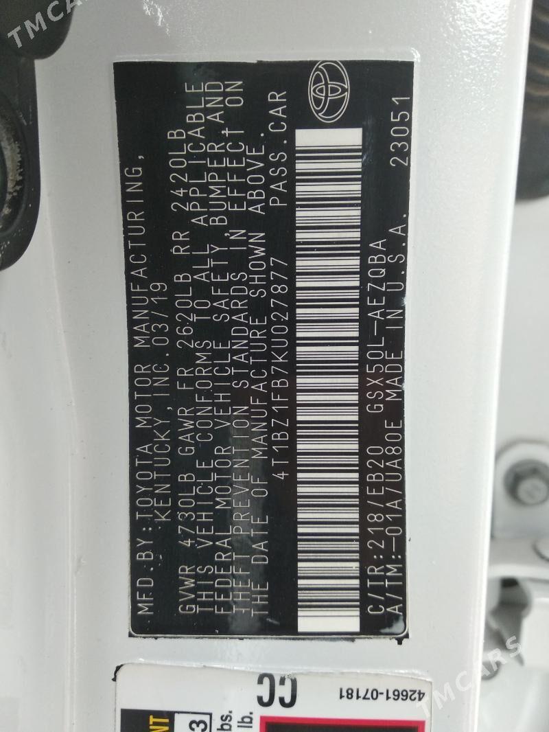 Toyota Avalon 2019 - 400 000 TMT - Ашхабад - img 9