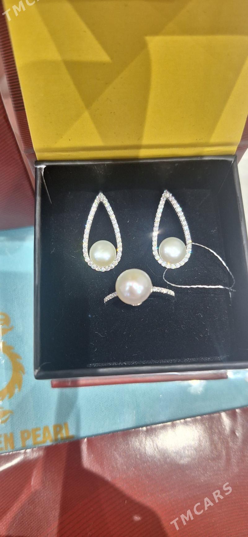 Кольцо и серьги с жемчугом - Ашхабад - img 1