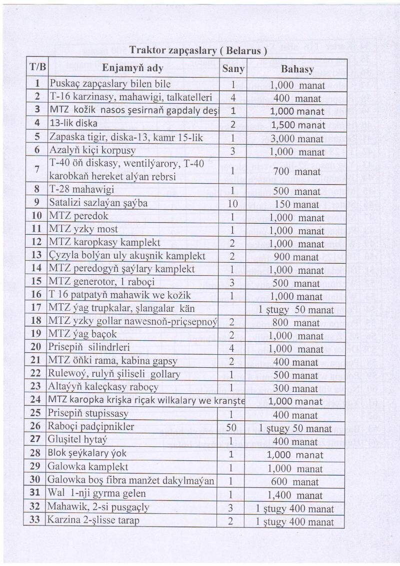 Traktor zapjasy 40 000 TMT - Büzmeýin - img 1