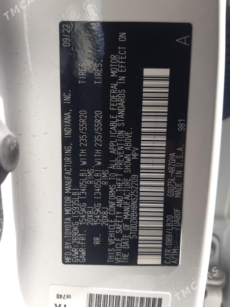 Toyota Highlander 2022 - 620 000 TMT - Mary - img 8