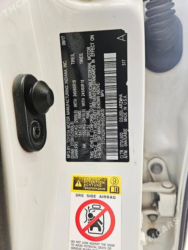 Toyota Highlander 2017 - 465 000 TMT - Ашхабад - img 5