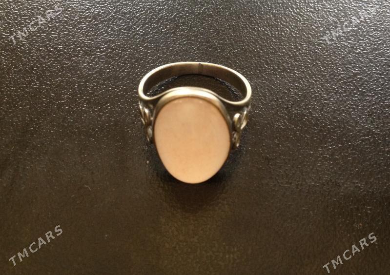 Кольцо серебряное с розовым агатом - Aşgabat - img 4
