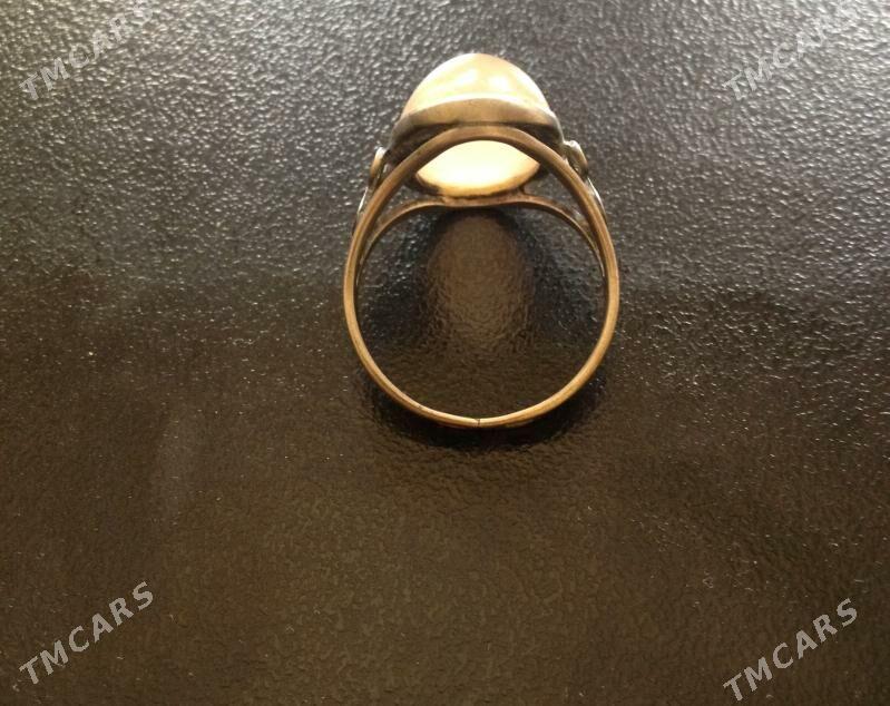 Кольцо серебряное с розовым агатом - Aşgabat - img 3