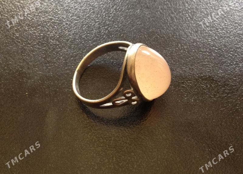 Кольцо серебряное с розовым агатом - Aşgabat - img 2