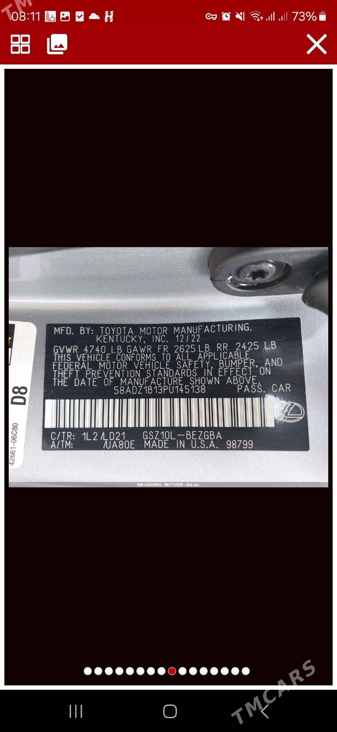 Lexus ES 350 2023 - 580 000 TMT - Балканабат - img 8