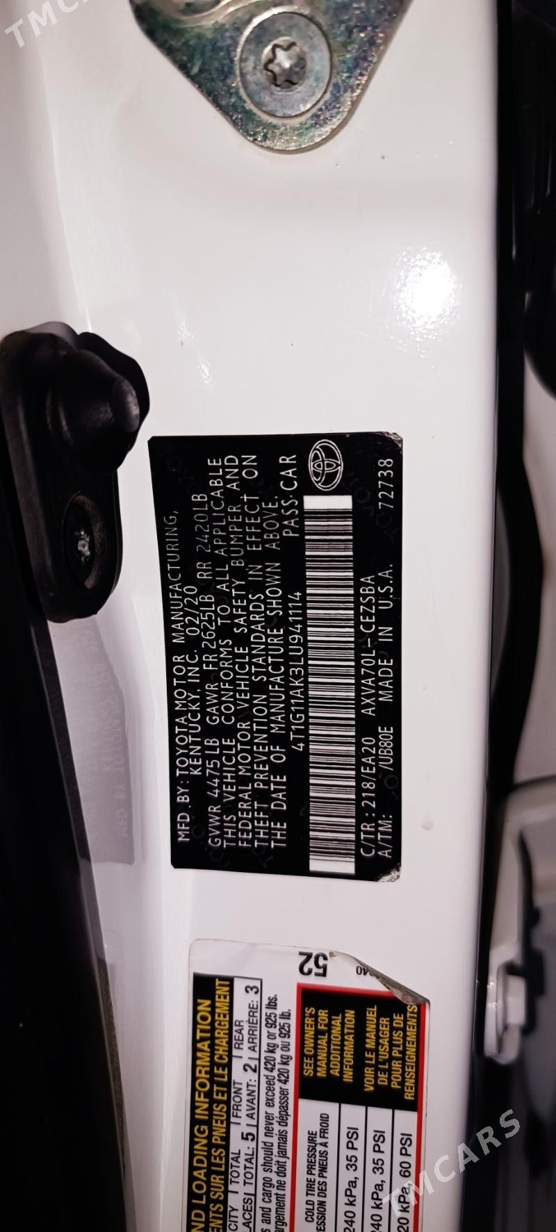 Toyota Camry 2020 - 280 000 TMT - Байрамали - img 4