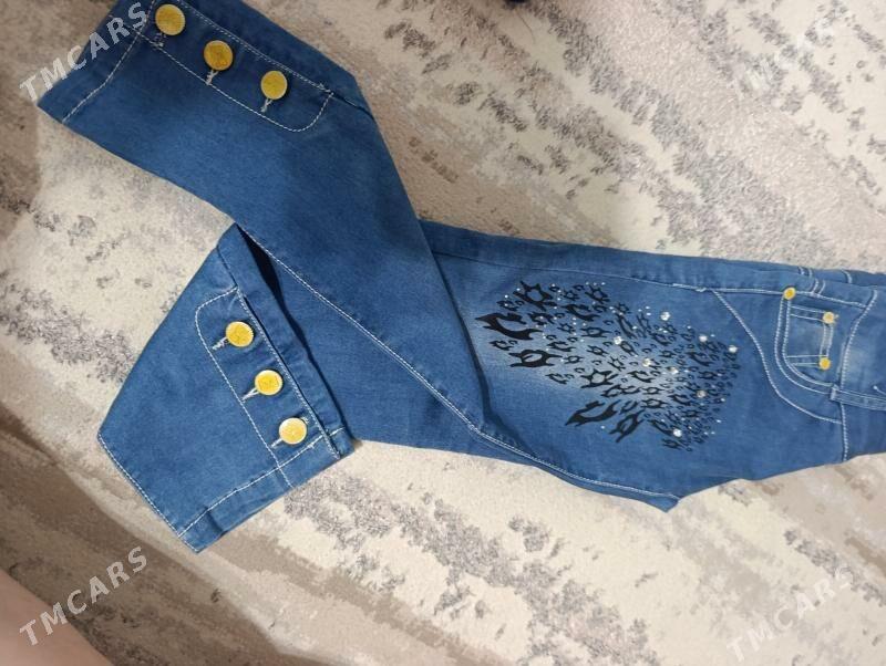 джинсовые брюки и жилетка - Baýramaly - img 1