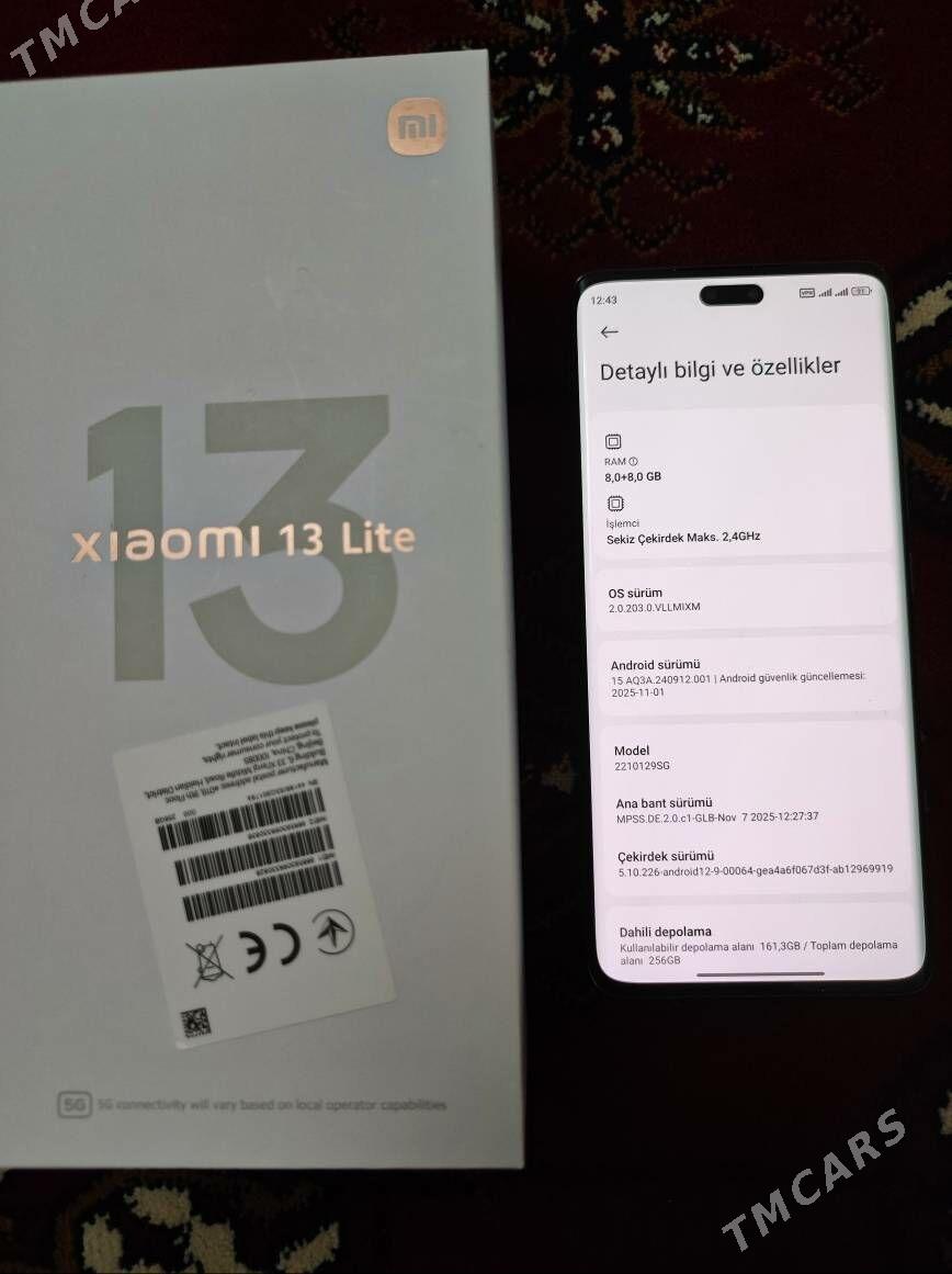 Xiaomi 13 lite Black - Ашхабад - img 1