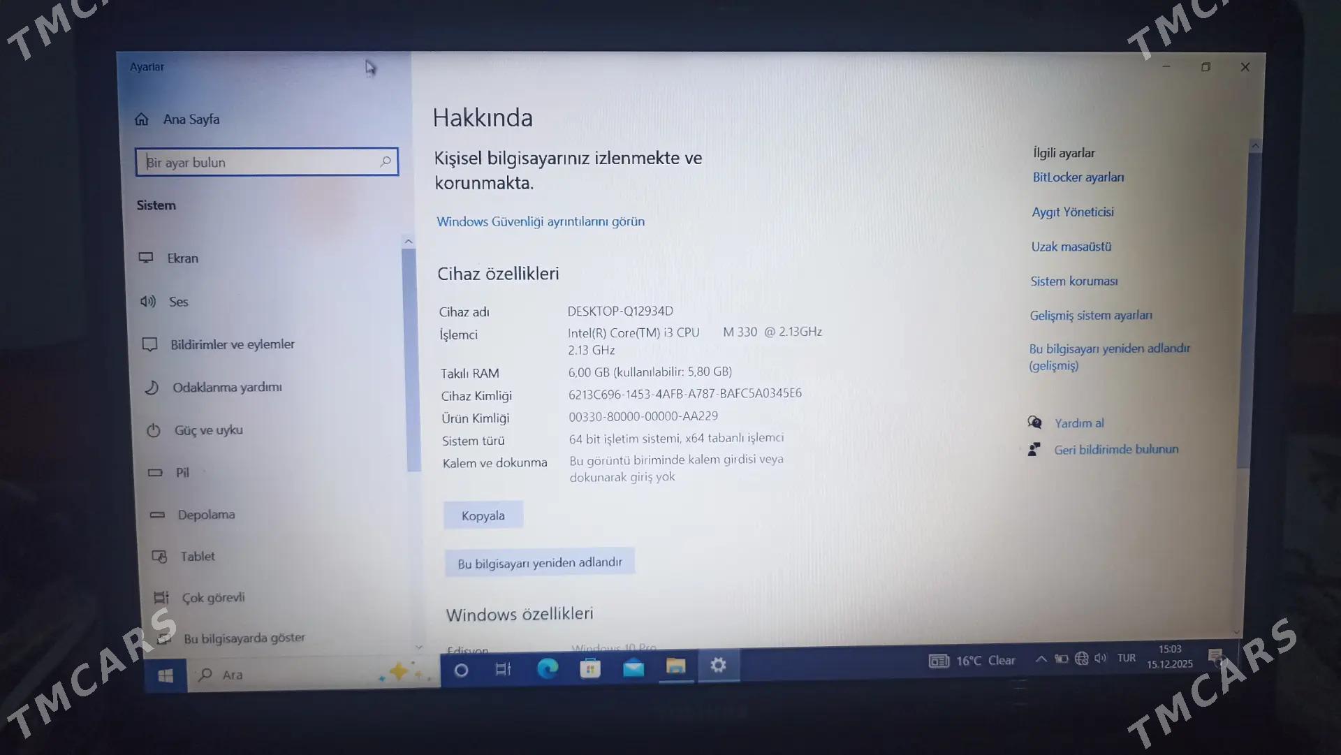 Ноутбук Toshiba i3 - Дашогуз - img 1