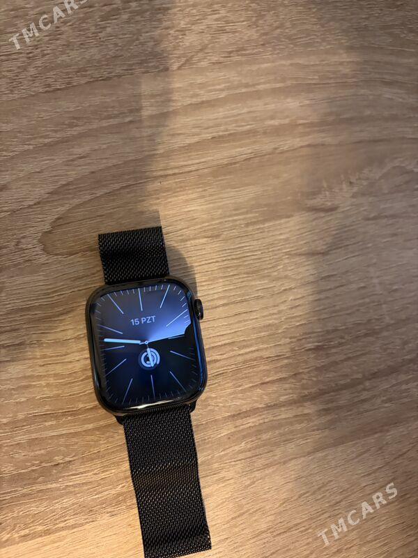 apple watch 7 45mm stainless - Aşgabat - img 1