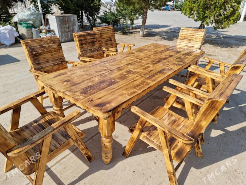 Ağaç стол стулья - Мургап - img 1