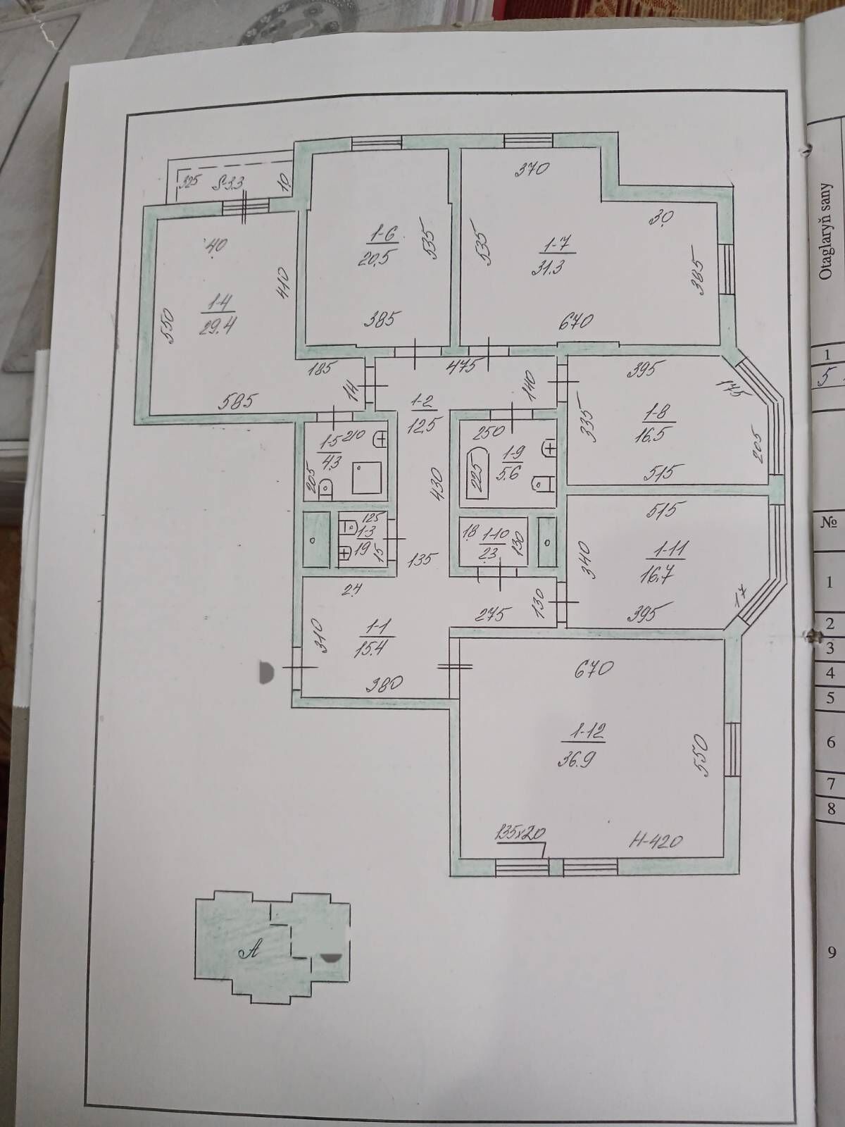 Podwoiskiy Elitka 5 kom 200m² - Aşgabat - img 1