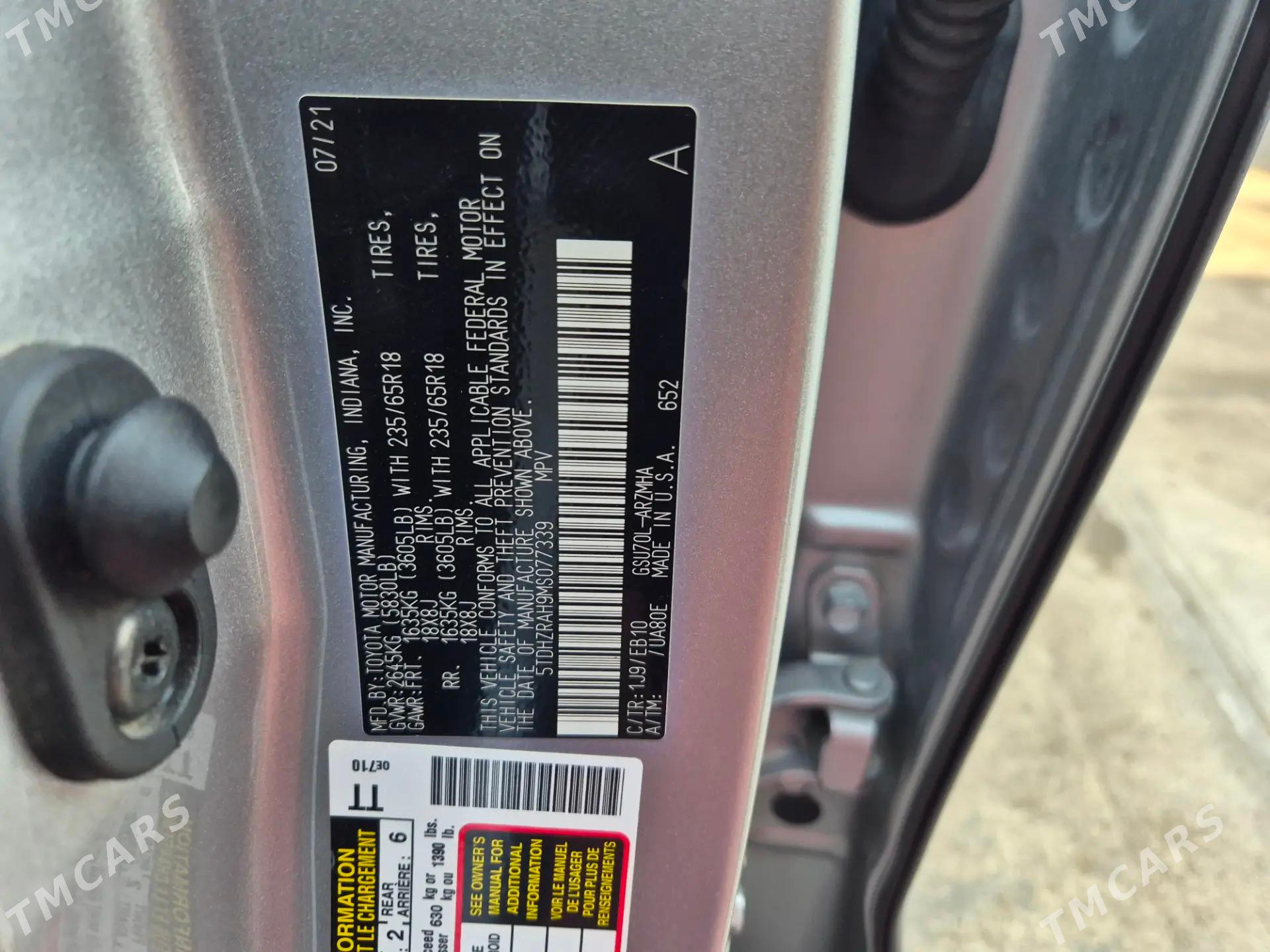 Toyota Highlander 2021 - 600 000 TMT - Dänew - img 1