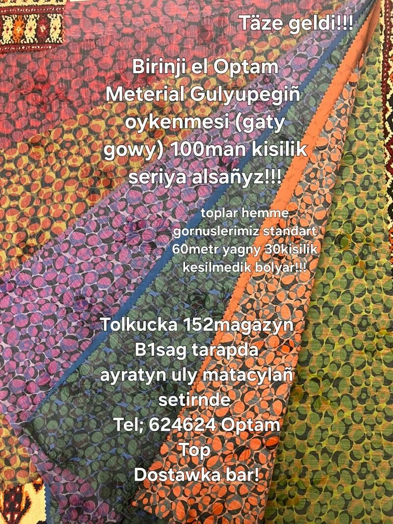 Birinji El Optam Matalar!!! - "Altyn Asyr" Gündogar bazary (Jygyllyk) - img 1