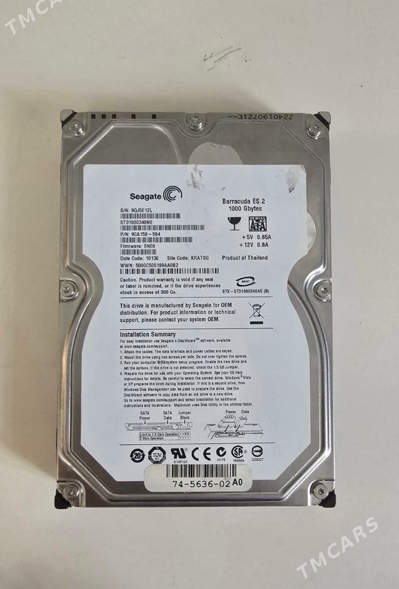Seagate 1TB BARRACUDA HardDisk - 14-nji tapgyr (Sowhozny köç) - img 1