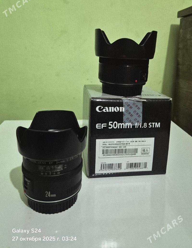 Canon abektiwlar 50m1.8 24m2.8 - Balkanabat - img 1