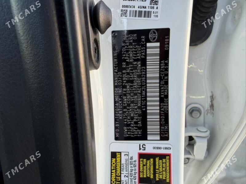 Toyota Camry 2020 - 324 000 TMT - Aşgabat - img 1