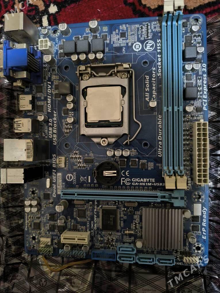 Gigabyte H61 usb 3.0 +prosesor - Aşgabat - img 1