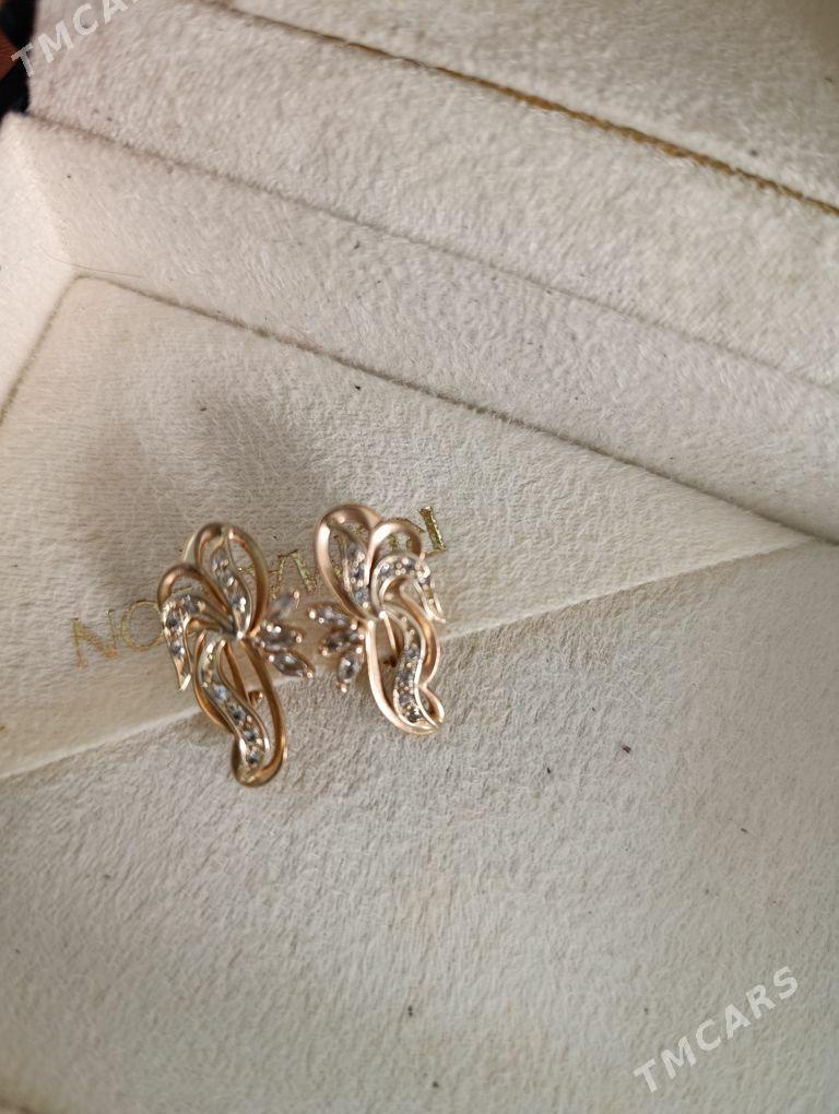 Золотые серьги 585 - Туркменабат - img 1