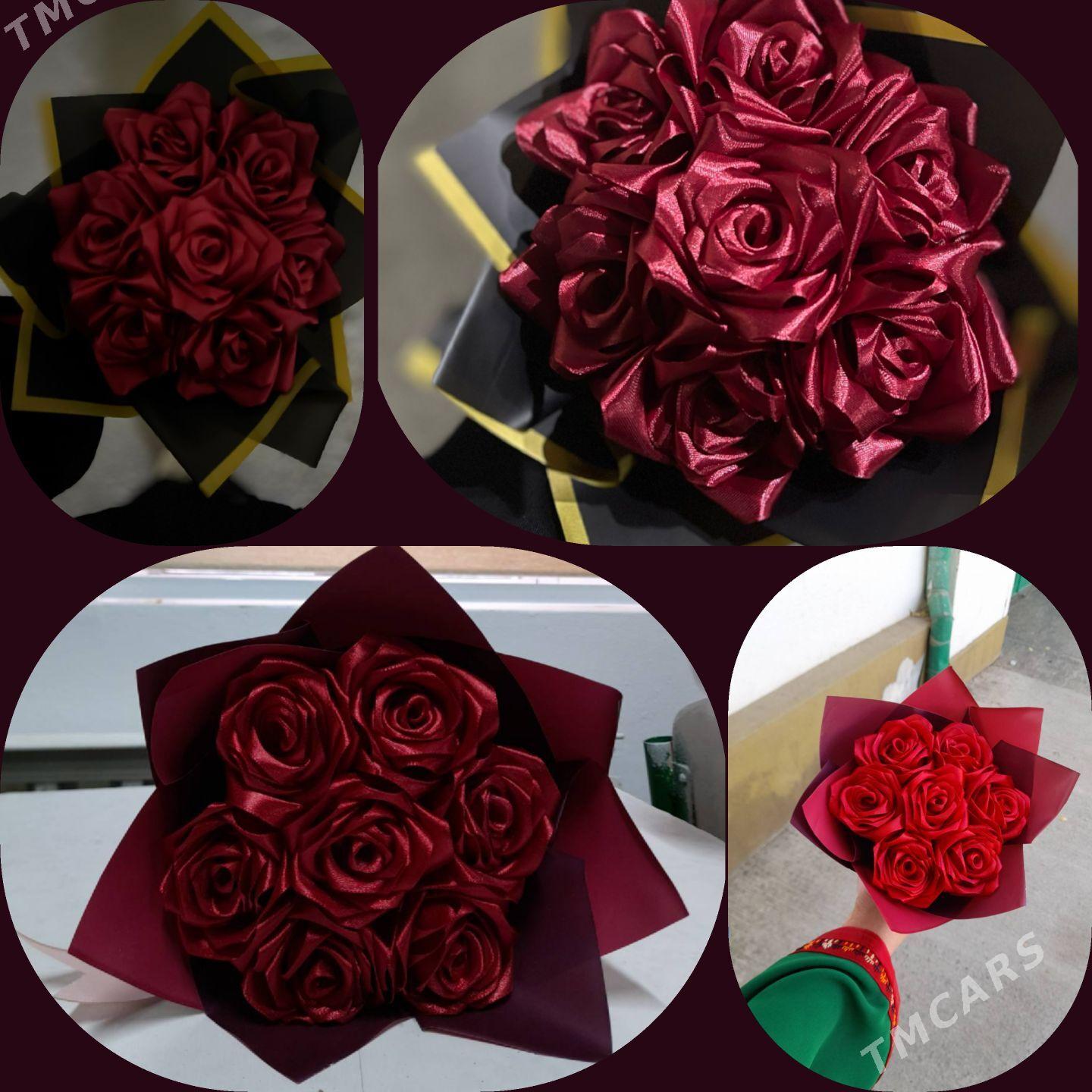 розы из атласных лент - Ашхабад - img 1