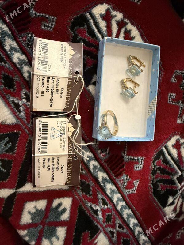 золотой комплект с топазами - Aşgabat - img 1