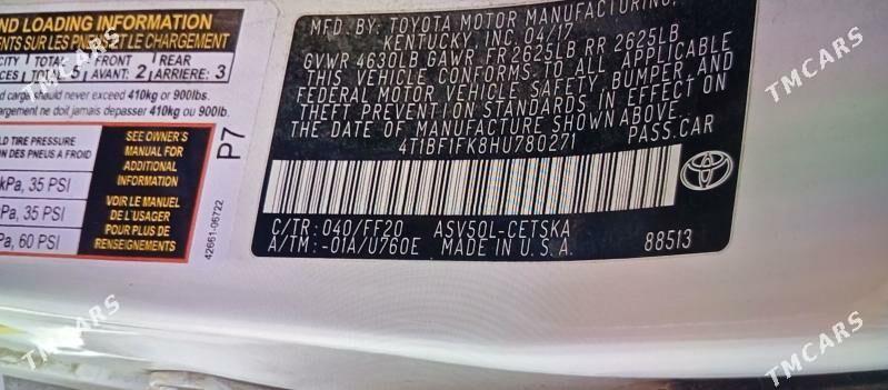 Toyota Camry 2017 - 260 000 TMT - Чоганлы - img 1