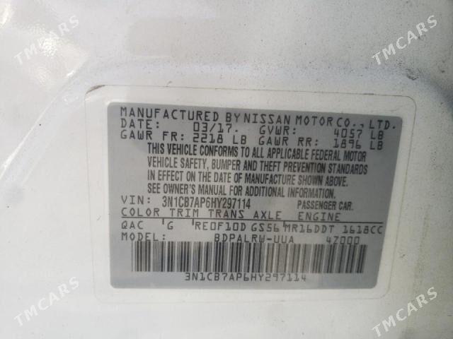 Nissan Sentra 2017 - 165 000 TMT - Aşgabat - img 1