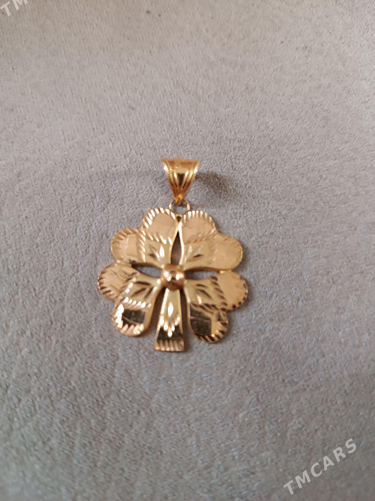 золотой кулон клевер - Aşgabat - img 1